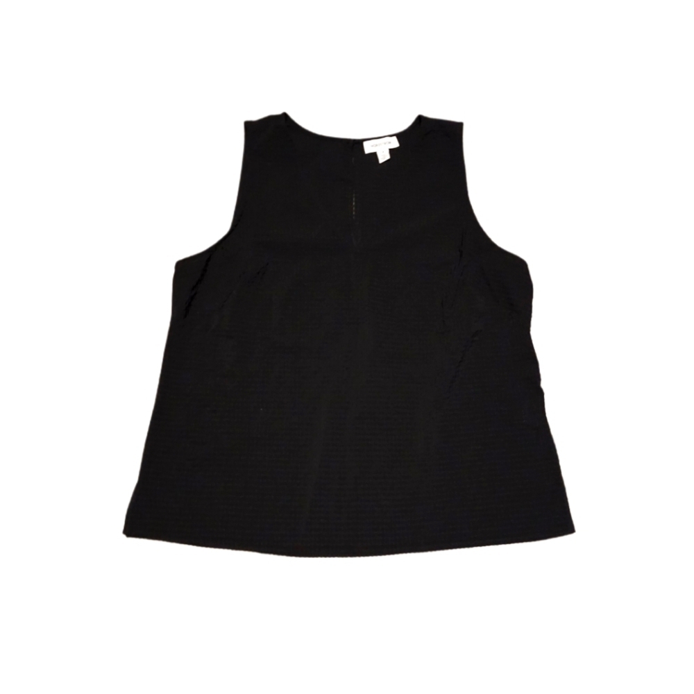 Nordstrom Black Crepe Tank Top Size Medium